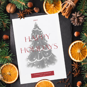 Cartes Pour Fêtes Annuelles Sapin de Noël d'entreprise
