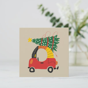 Cartes Pour Fêtes Annuelles Sapin de Noël des Filles Enfants Truck de Noël Moc