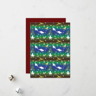Cartes Pour Fêtes Annuelles Sapin de Noël dinosaure