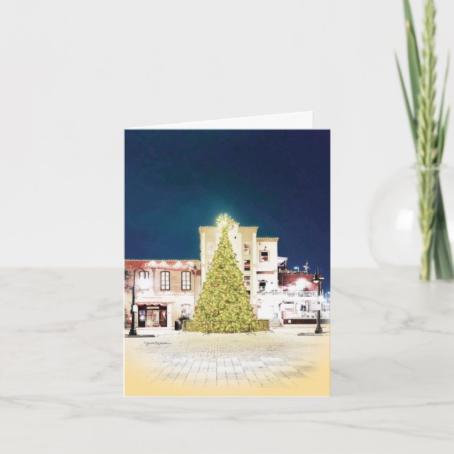 Cartes Pour Fêtes Annuelles Sapin de Noël du Sangerfest de Galveston (Devant)