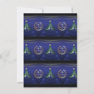 Cartes Pour Fêtes Annuelles Sapin de Noël élégant d'avocat