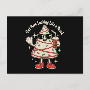 Cartes Pour Fêtes Annuelles Sapin de Noël en gâteau qui a l'air d'un snack ici