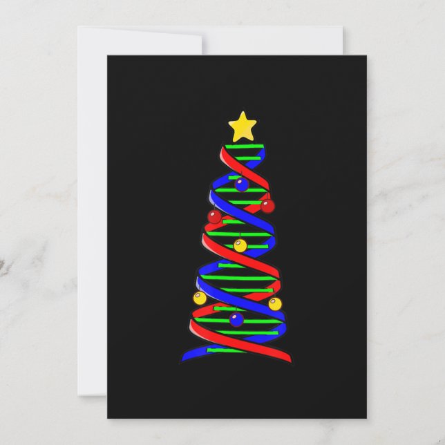 Cartes Pour Fêtes Annuelles Sapin de Noël en hélice d'ADN Biologie Sciences de (Devant)