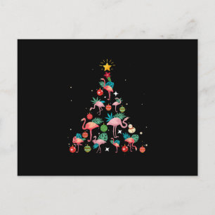 Cartes Pour Fêtes Annuelles Sapin de Noël Flamant Rose Drôle