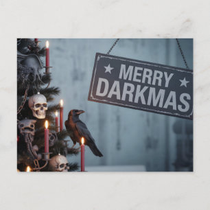 Cartes Pour Fêtes Annuelles Sapin de Noël horrifique "Joyeux Sombre-Noël" goth