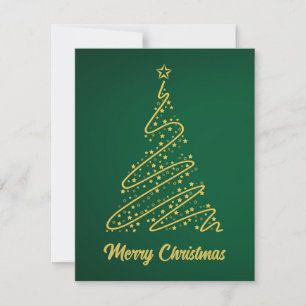 Cartes Pour Fêtes Annuelles Sapin de Noël Moderne Simple Élégant Minimaliste