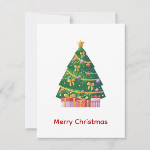 Cartes Pour Fêtes Annuelles Sapin de Noël Tendance Moderne Élégant Non Photo