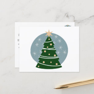 Cartes Pour Fêtes Annuelles Sapin de Noël Vintage Moderne du Milieu du Siècle