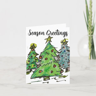Cartes Pour Fêtes Annuelles Sapins de Noël