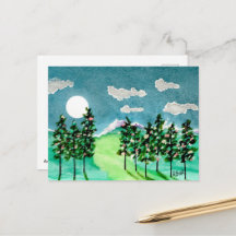 Sapins de Noël au clair de lune