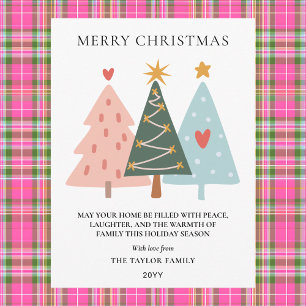 Cartes Pour Fêtes Annuelles Sapins de Noël Boho Modernes
