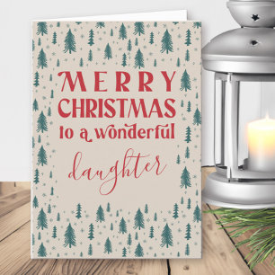 Cartes Pour Fêtes Annuelles Sapins de Noël de fille Joyeux Noël Naturel