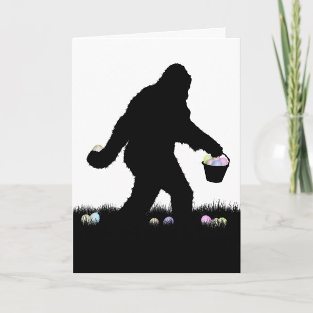 Cartes Pour Fêtes Annuelles Sasquatch de Pâques (Devant)