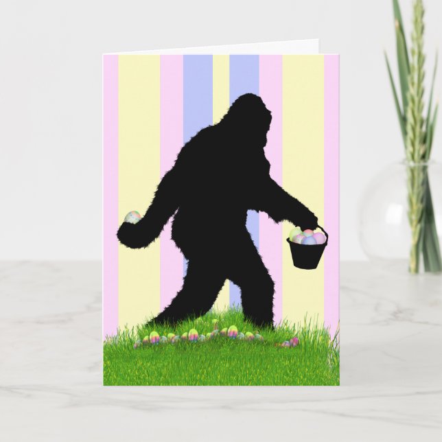 Cartes Pour Fêtes Annuelles Sasquatch de Pâques (Devant)