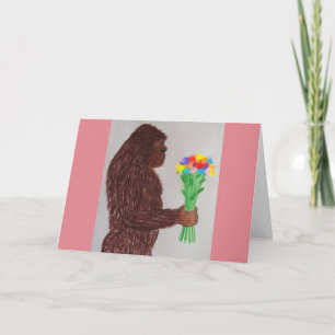 Cartes Pour Fêtes Annuelles Sasquatch flowers love