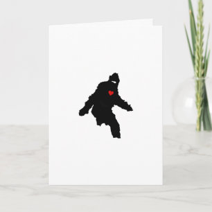 Cartes Pour Fêtes Annuelles Sasquatch Heart Valentine