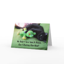 Sassy Cat & Froggy Valentine's Day Card