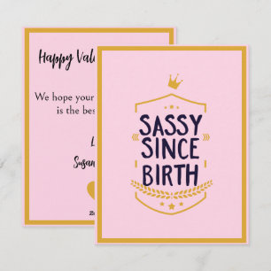 Cartes Pour Fêtes Annuelles Sassy Depuis La Naissance Humoristique Attitude Dr
