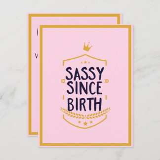 Cartes Pour Fêtes Annuelles Sassy Depuis La Naissance Humoristique Attitude Dr