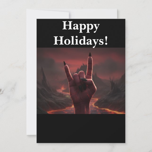Cartes Pour Fêtes Annuelles Satanic Happy Holidays (Devant)