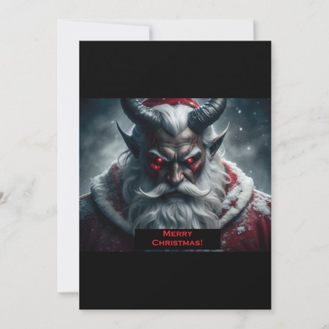Cartes Pour Fêtes Annuelles Satanic Santa (Devant)