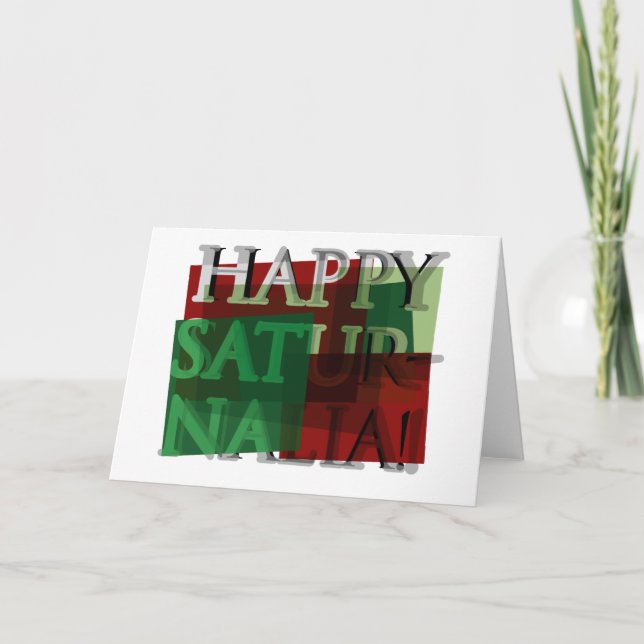 Cartes Pour Fêtes Annuelles Saturnales heureuses ! 01 (Devant)