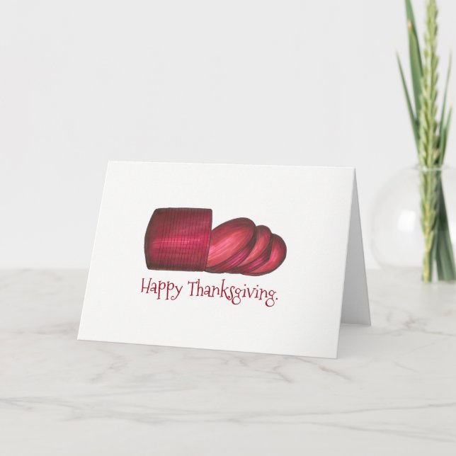 Cartes Pour Fêtes Annuelles Sauce à la canneberge de bon thanksgiving (Devant)