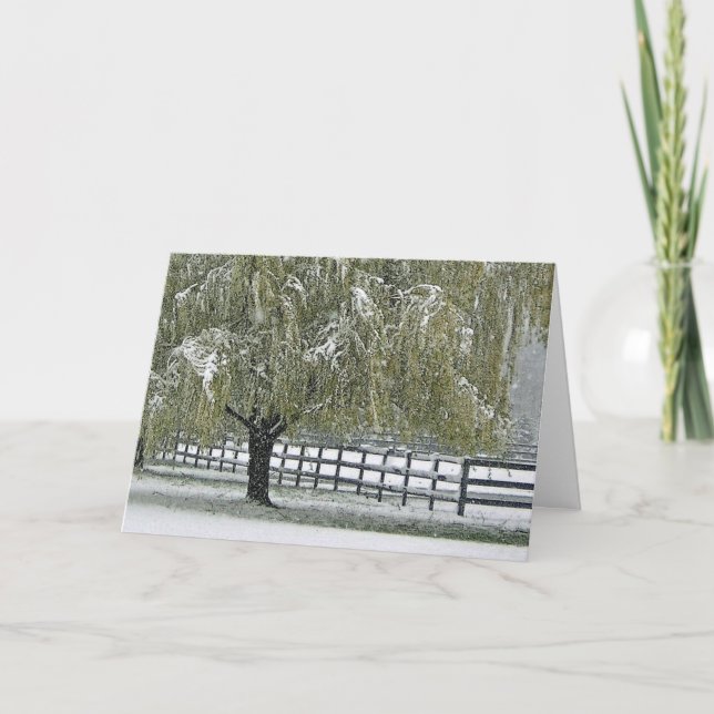 Cartes Pour Fêtes Annuelles Saule d'hiver (Devant)