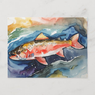 Cartes Pour Fêtes Annuelles *~* Saumon Poisson capturé Homme Cadeau AP49