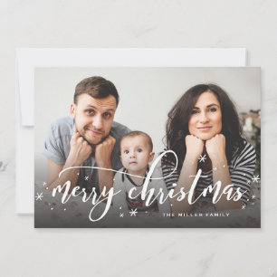 Cartes Pour Fêtes Annuelles Saupoudrer de neige Whimsical Christmas Photo Greg