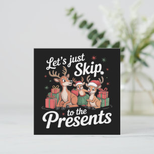 Cartes Pour Fêtes Annuelles Sautons directement aux cadeaux de Noël en famille