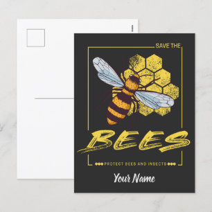 Cartes Pour Fêtes Annuelles Sauvez les abeilles pour l'apiculteur et l'apicult