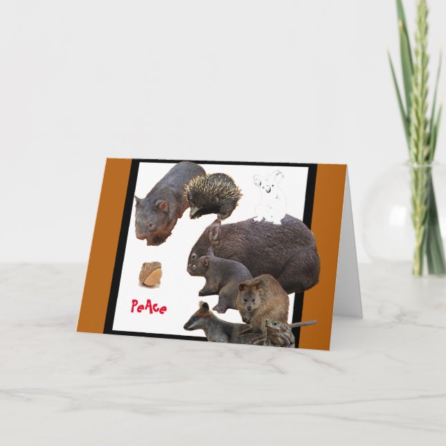 Cartes Pour Fêtes Annuelles Sauvez-nous, la paix, (Devant)