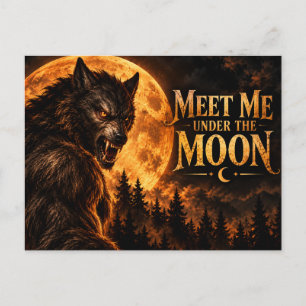 Cartes Pour Fêtes Annuelles Savage Moon Soirée Halloween Loup-Garou
