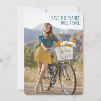Save the Planet - Ride a Bike Motivational Art