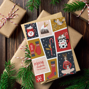 Cartes Pour Fêtes Annuelles Scandinavie Rustique Bois non photo