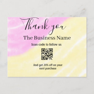 Cartes Pour Fêtes Annuelles Scannez le QR pour nous suivre merci code de réduc