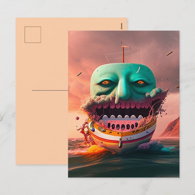 Cartes Pour Fêtes Annuelles Scary (Devant / Derrière)