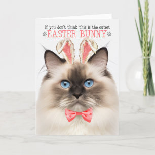 Cartes Pour Fêtes Annuelles Sceau Point Ragdoll Cutest Pâques Bunny Kitty Puns
