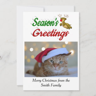 Cartes Pour Fêtes Annuelles Scénario de Noël Reindeer Joyeuses Fêtes