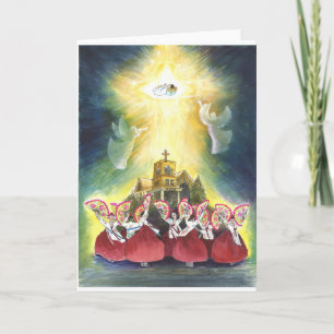 Cartes Pour Fêtes Annuelles Scène-Célébration de Noël de naissance de Jésus