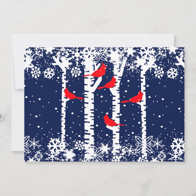 Cartes Pour Fêtes Annuelles Scène de cardinal d'hiver (Devant)