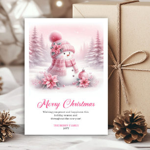 Cartes Pour Fêtes Annuelles Scène de fête de luxe Pinkmas modifiable Noël
