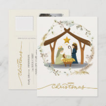 Scène de la Nativité Bébé Jésus dans la Crèche Vot
