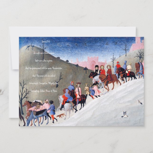 Cartes Pour Fêtes Annuelles Scène de la Nativité chrétienne (Devant)