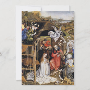 Cartes Pour Fêtes Annuelles Scène de la Nativité de la Renaissance flamande
