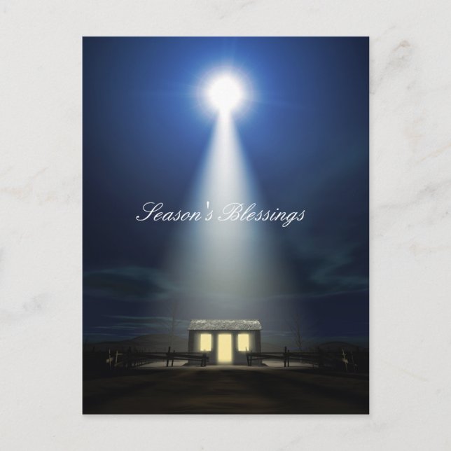 Cartes Pour Fêtes Annuelles Scène de la Nativité de Noël (Devant)