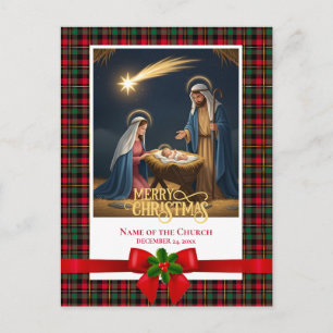Cartes Pour Fêtes Annuelles Scène de la Nativité de Noël avec l'Enfant Jésus d
