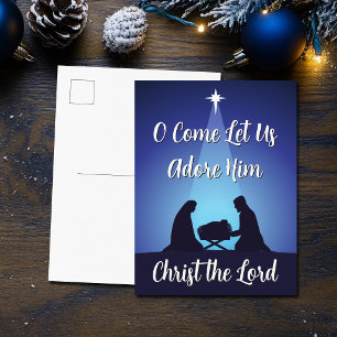 Cartes Pour Fêtes Annuelles Scène de la Nativité de Noël Religieuse Christ le