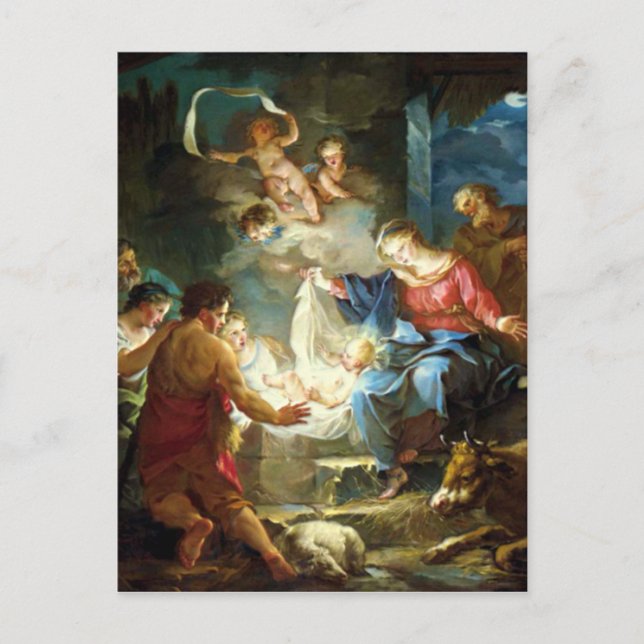 Cartes Pour Fêtes Annuelles Scène de la Nativité pour Noël - Pierre (Devant)